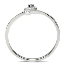 Load image into Gallery viewer, TS056 - Rhodium 925 Sterling Silver Ring with AAA Grade CZ  in Clear