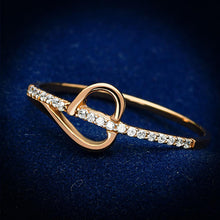 Load image into Gallery viewer, TS095 - Rose Gold 925 Sterling Silver Ring with AAA Grade CZ  in Clear