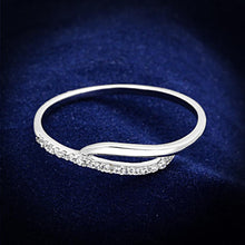 Load image into Gallery viewer, TS145 - Rhodium 925 Sterling Silver Ring with AAA Grade CZ  in Clear