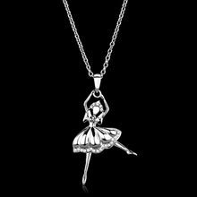 Load image into Gallery viewer, TS163 - Rhodium 925 Sterling Silver Chain Pendant with AAA Grade CZ  in Clear