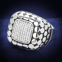 Load image into Gallery viewer, TS215 - Rhodium 925 Sterling Silver Ring with AAA Grade CZ  in Clear