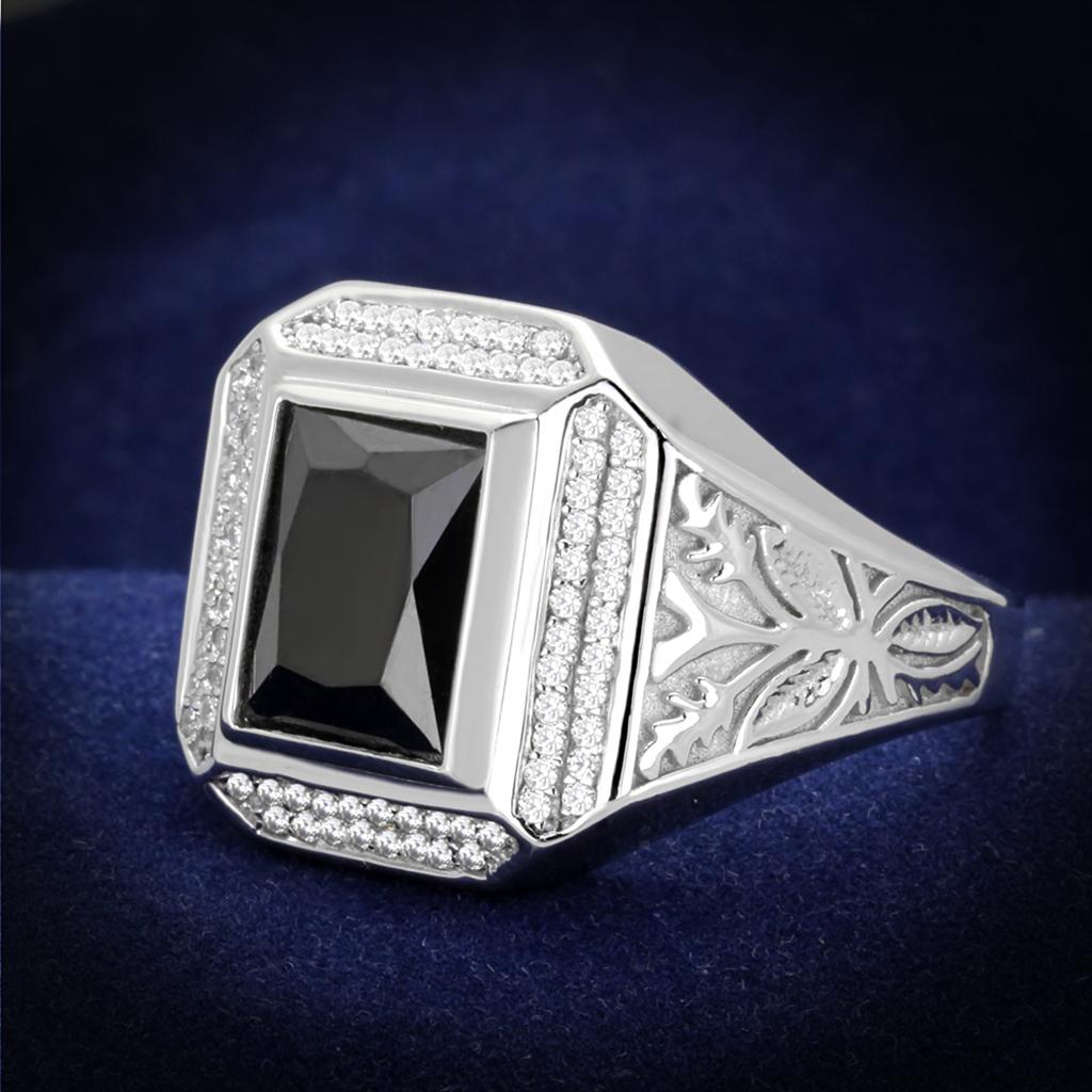 TS224 - Rhodium 925 Sterling Silver Ring with AAA Grade CZ TS224 - Rhodium 925 Sterling Silver Ring with AAA Grade CZ