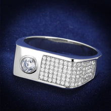 Load image into Gallery viewer, TS239 - Rhodium 925 Sterling Silver Ring with AAA Grade CZ  in Clear