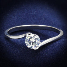 Load image into Gallery viewer, TS272 - Rhodium 925 Sterling Silver Ring with AAA Grade CZ  in Clear