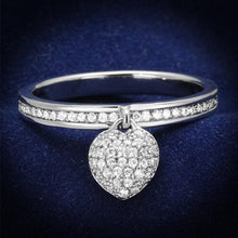 Load image into Gallery viewer, TS275 - Rhodium 925 Sterling Silver Ring with AAA Grade CZ  in Clear