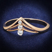 Load image into Gallery viewer, TS283 - Rose Gold 925 Sterling Silver Ring with AAA Grade CZ  in Clear