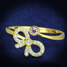 Load image into Gallery viewer, TS309 - Gold 925 Sterling Silver Ring with AAA Grade CZ  in Rose