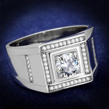 Load image into Gallery viewer, TS386 - Rhodium 925 Sterling Silver Ring with AAA Grade CZ  in Clear