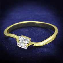 Load image into Gallery viewer, TS407 - Gold 925 Sterling Silver Ring with AAA Grade CZ  in Clear