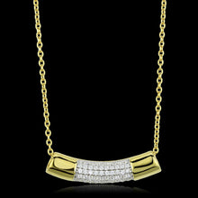 Load image into Gallery viewer, TS452 - Gold+Rhodium 925 Sterling Silver Chain Pendant with AAA Grade CZ  in Clear