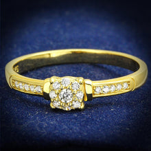 Load image into Gallery viewer, TS597 - Gold 925 Sterling Silver Ring with AAA Grade CZ  in Clear