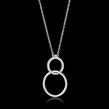 Load image into Gallery viewer, TS609 - Rhodium 925 Sterling Silver Chain Pendant with AAA Grade CZ  in Clear