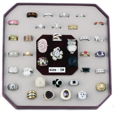 VK-008-SIZE9 - Assorted Brass Ring with Assorted  in Assorted