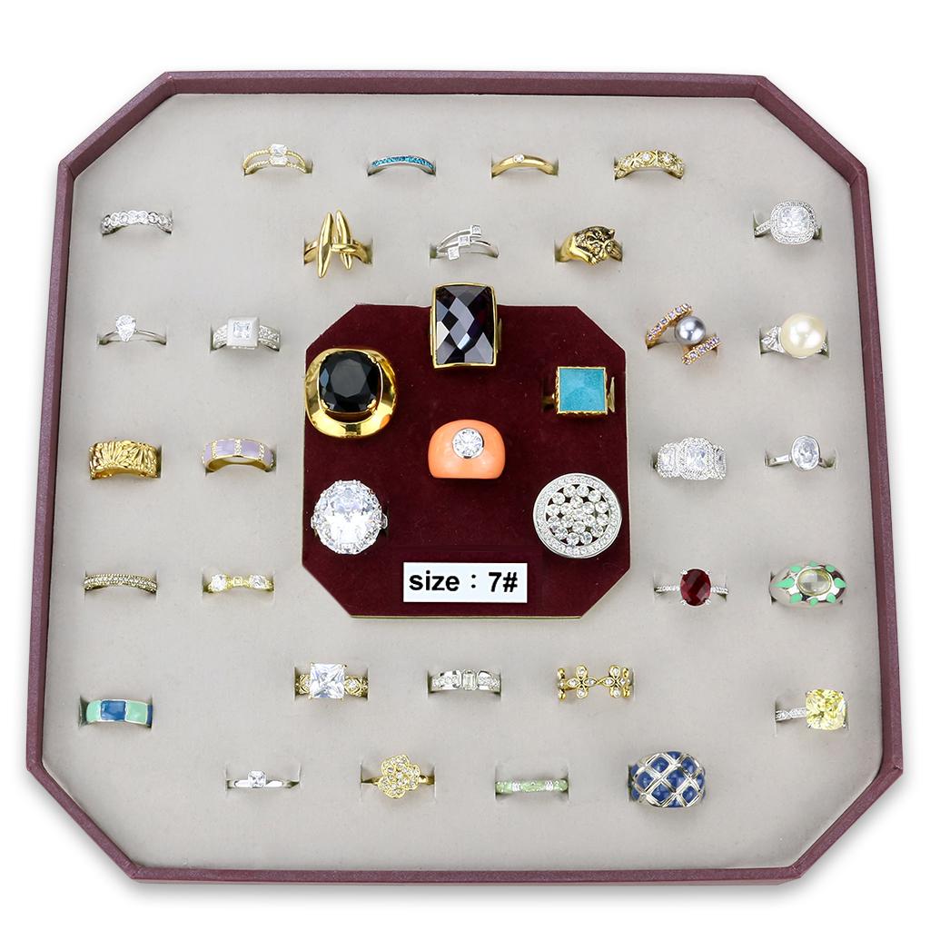 VK-009-SIZE7 - Assorted Brass Ring with Assorted  in Assorted