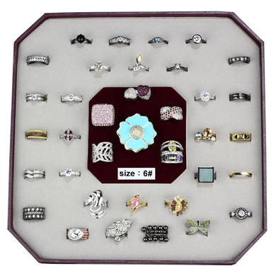VK-010-SIZE6 - Assorted Brass Ring with Assorted  in Assorted