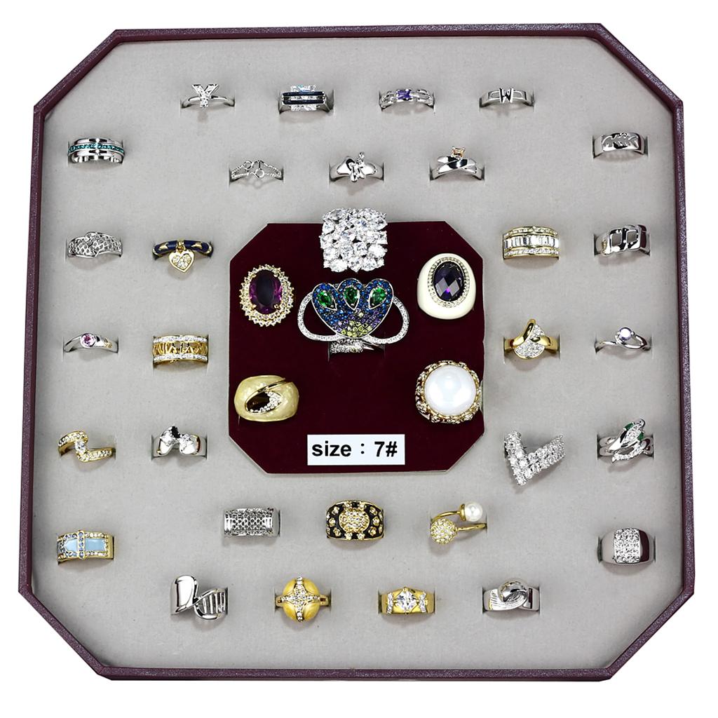 VK-016-SIZE7 - Assorted Brass Ring with Assorted  in Assorted