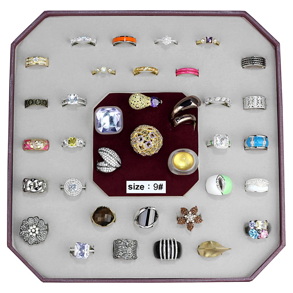 VK-019-SIZE9 - Assorted Brass Ring with Assorted  in Assorted