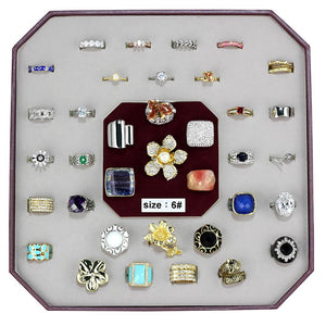 VK-026-SIZE6 - Assorted Brass Ring with Assorted  in Assorted