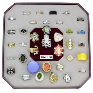 VK-025-SIZE9 - Assorted Brass Ring with Assorted  in Assorted