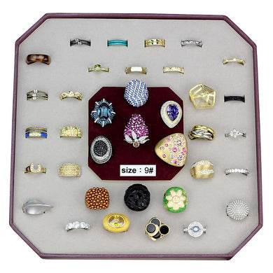 VK-026-SIZE9 - Assorted Brass Ring with Assorted  in Assorted