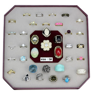 VK-027-SIZE9 - Assorted Brass Ring with Assorted  in Assorted