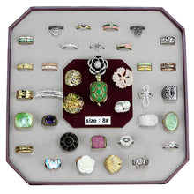 Load image into Gallery viewer, VK-028-SIZE8 - Assorted Brass Ring with Assorted  in Assorted