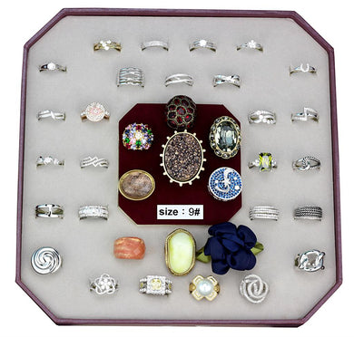 VK-028-SIZE9 - Assorted Brass Ring with Assorted  in Assorted