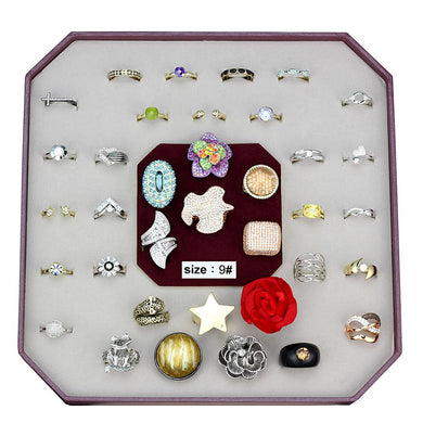 VK-030-SIZE9 - Assorted Brass Ring with Assorted  in Assorted