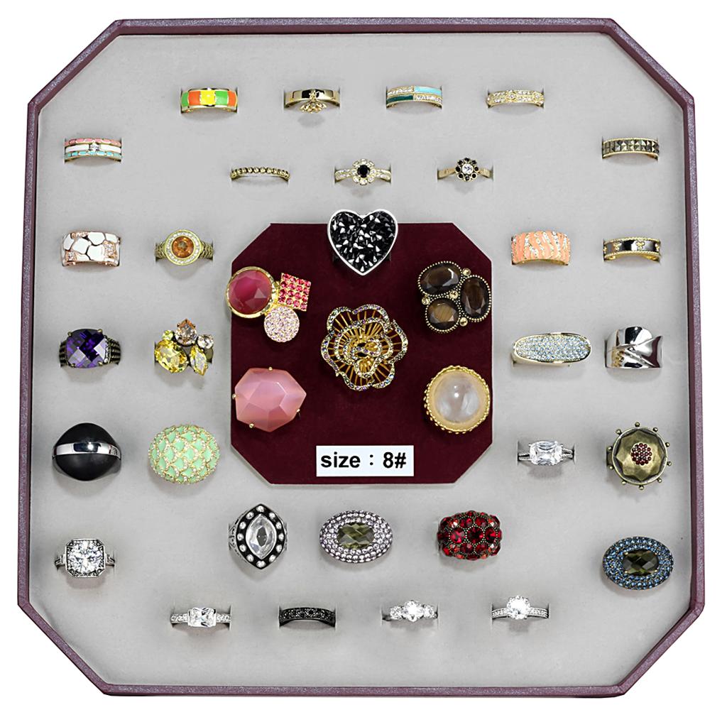 VK-031-SIZE8 - Assorted Brass Ring with Assorted  in Assorted