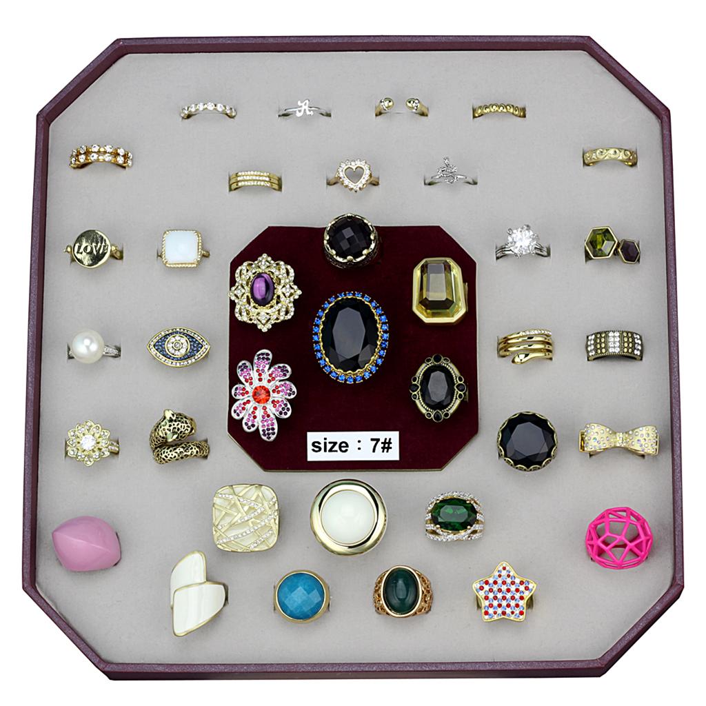 VK-034-SIZE7 - Assorted Brass Ring with Assorted  in Assorted