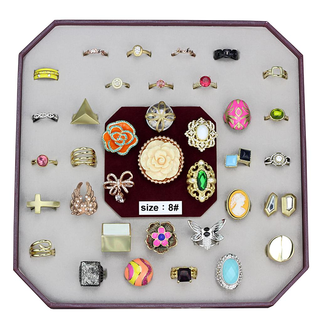 VK-036-SIZE8 - Assorted Brass Ring with Assorted  in Assorted