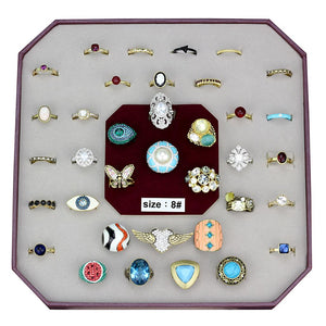 VK-039-SIZE8 - Assorted Brass Ring with Assorted  in Assorted