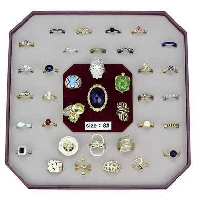 VK-040-SIZE8 - Assorted Brass Ring with Assorted  in Assorted