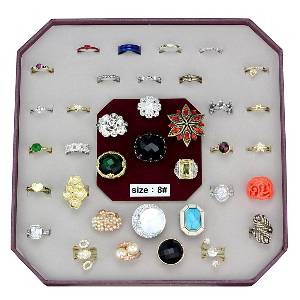 VK-041-SIZE8 - Assorted Brass Ring with Assorted  in Assorted