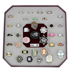 VK-044-SIZE8 - Assorted Brass Ring with Assorted  in Assorted