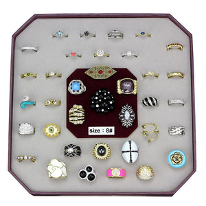 VK-047-SIZE8 - Assorted Brass Ring with Assorted  in Assorted