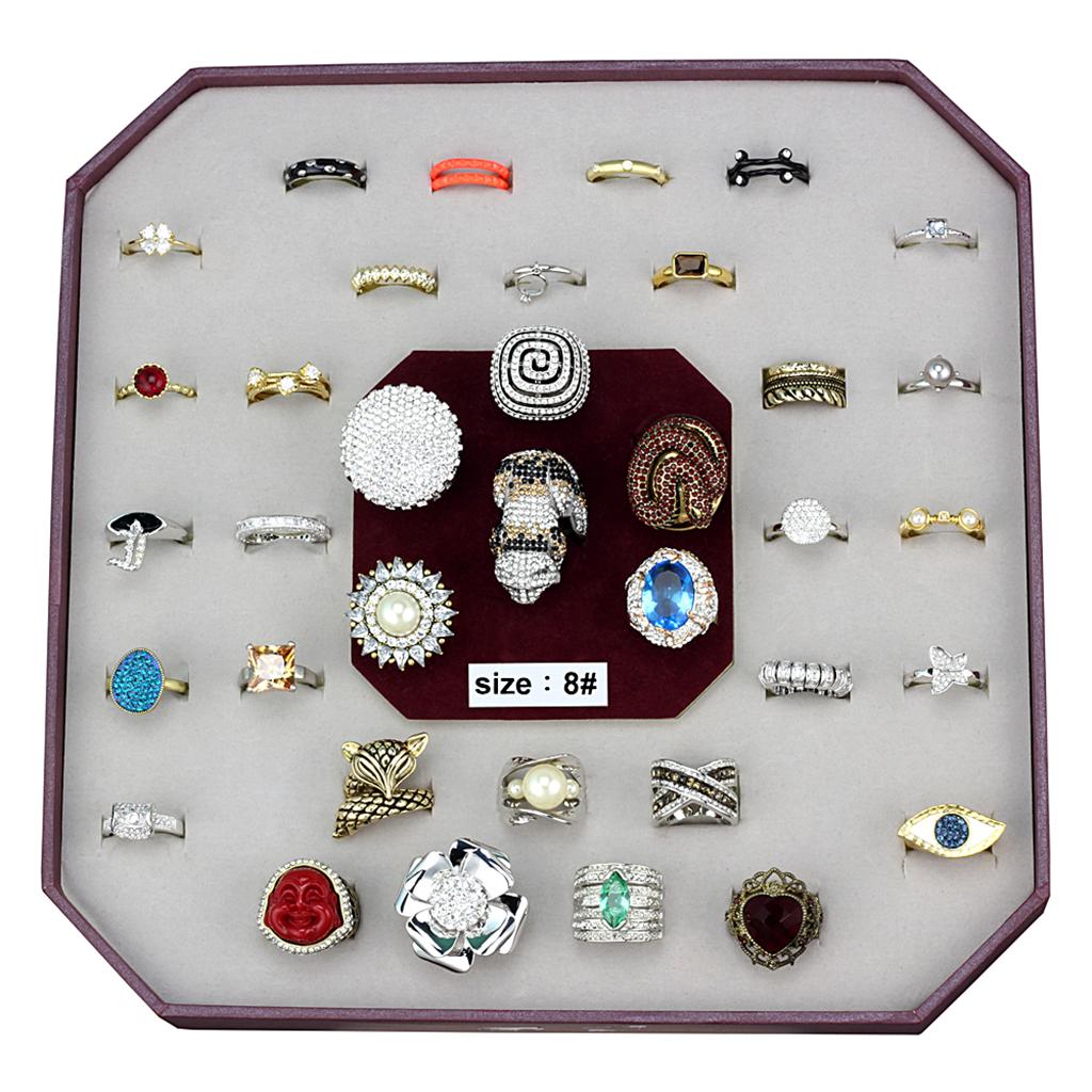 VK-053-SIZE8 - Assorted Brass Ring with Assorted  in Assorted