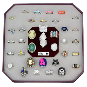 VK-055-SIZE8 - Assorted Brass Ring with Assorted  in Assorted