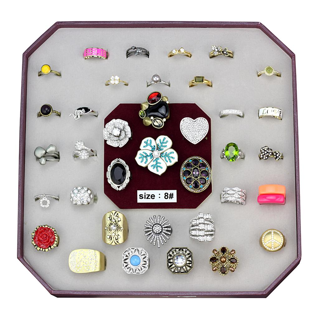 VK-056-SIZE8 - Assorted Brass Ring with Assorted  in Assorted