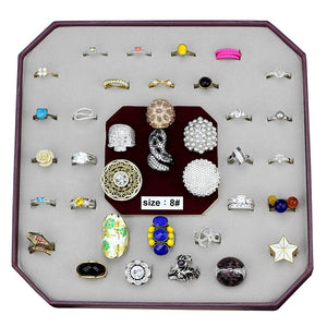 VK-057-SIZE8 - Assorted Brass Ring with Assorted  in Assorted