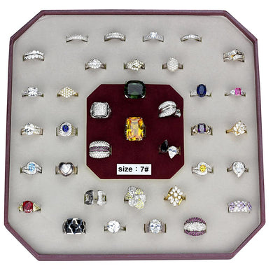 VK925-001-SIZE7 - Assorted 925 Sterling Silver Ring with Assorted  in Assorted