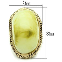 Load image into Gallery viewer, VL005 - IP Gold(Ion Plating) Brass Ring with Synthetic Synthetic Stone in Apple Green color