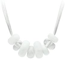 Load image into Gallery viewer, VL024 -  Resin Necklace with Synthetic Synthetic Stone in White