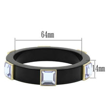 Load image into Gallery viewer, VL031 - IP Gold(Ion Plating) Brass Bangle with Synthetic Acrylic in Light Amethyst