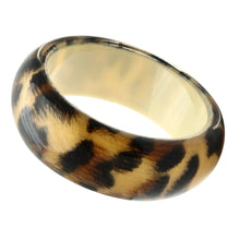 Load image into Gallery viewer, VL034 -  Resin Bangle with Synthetic Synthetic Stone in Animal pattern
