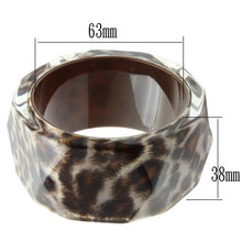 Load image into Gallery viewer, VL035 -  Resin Bangle with Synthetic Synthetic Stone in Animal pattern