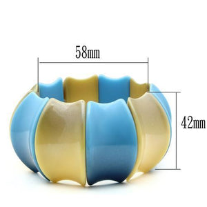 VL040 -  Resin Bracelet with Synthetic Synthetic Stone in Multi Color