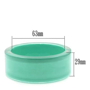 VL044 -  Resin Bangle with Synthetic Synthetic Stone in Emerald