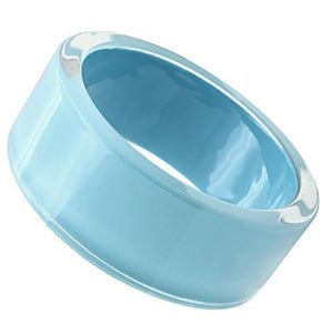 VL045 -  Resin Bangle with Synthetic Synthetic Stone in Sea Blue