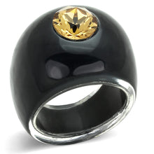 Load image into Gallery viewer, VL115 -  Resin Ring with Top Grade Crystal  in Light Smoked